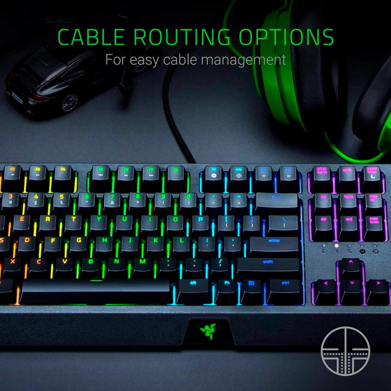 کیبورد گیمینگ ریزر BlackWidow Chroma Green Switch