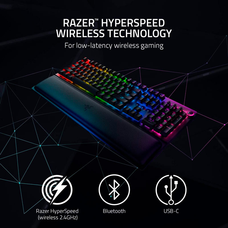 کیبورد بی سیم گیمینگ ریزر BlackWidow V3 Pro