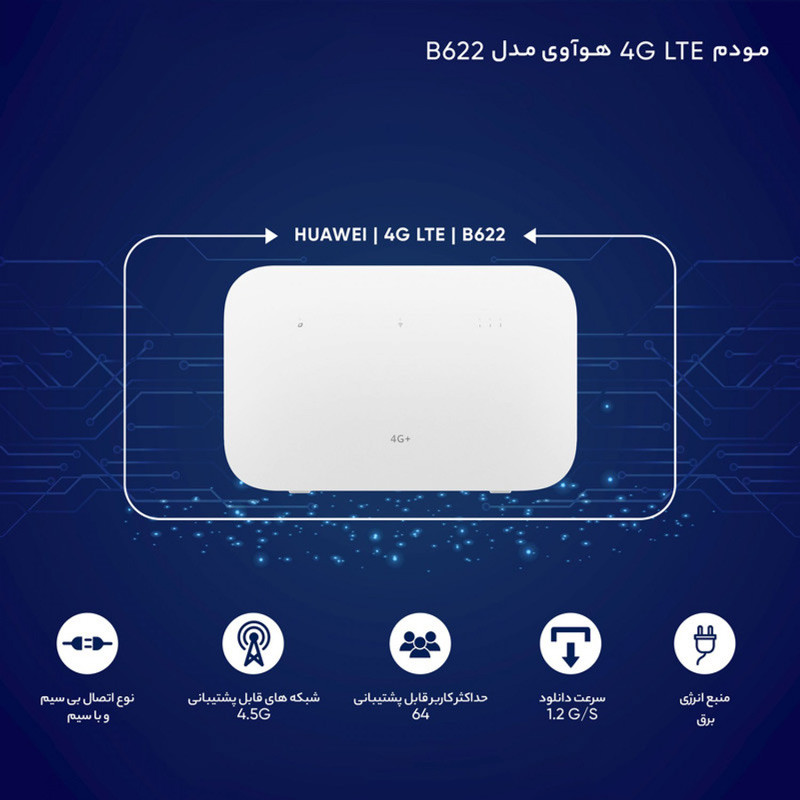 مودم Huawei B622 CPE 3 TD-LTE 4G 400Mbps
