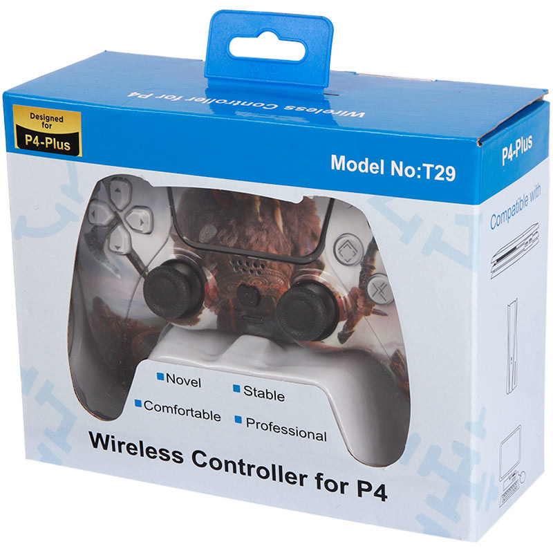 دسته بازی بی سیم طرح پلی استیشن فایو P4-Plus T29 AC Valhalla PS4 / PC