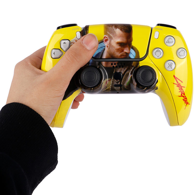دسته بازی بی سیم طرح پلی استیشن فایو P4-Plus T29 Cyberpunk 2077 PS4 / PC