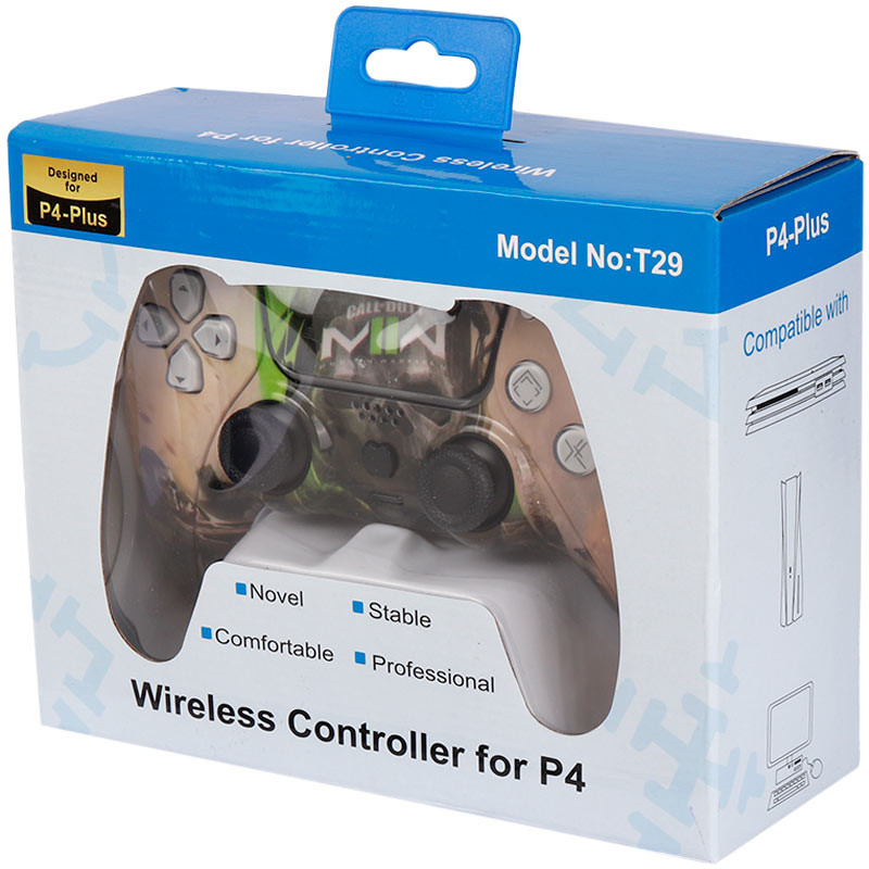 دسته بازی بی سیم طرح پلی استیشن فایو P4-Plus T29 COD Modern Warfare II PS4 / PC