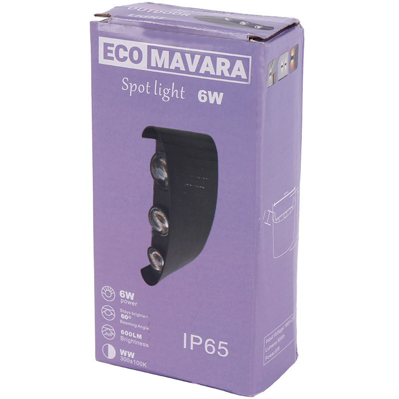 چراغ دیواری دکوراتیو دو طرفه Eco Mavara 6W
