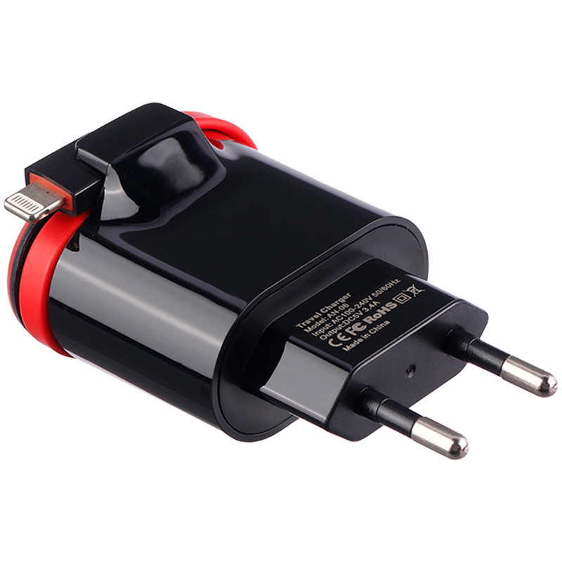 شارژر سیم وصل آیفونی Arson AN-06 + دو پورت USB