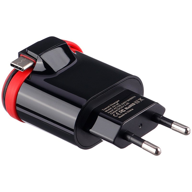 شارژر سیم وصل تایپ سی Arson AN-06 + دو پورت USB