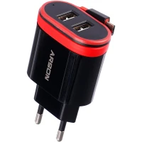 شارژر سیم وصل میکرو یو اس بی Arson AN-06 + دو پورت USB