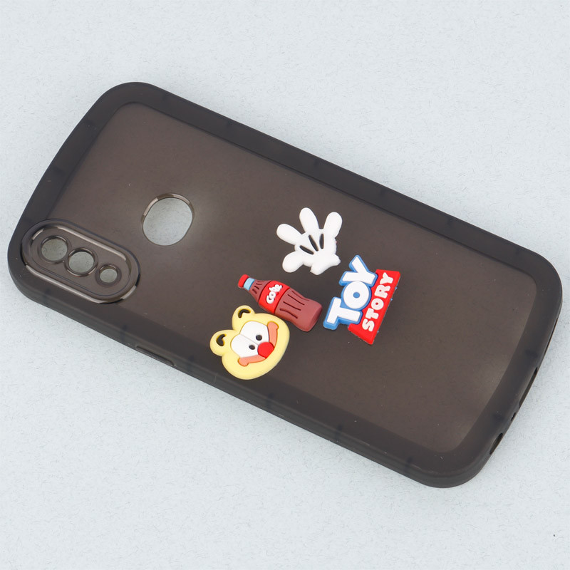 قاب متال ژله ای عروسک برجسته محافظ لنزدار Samsung Galaxy A10s