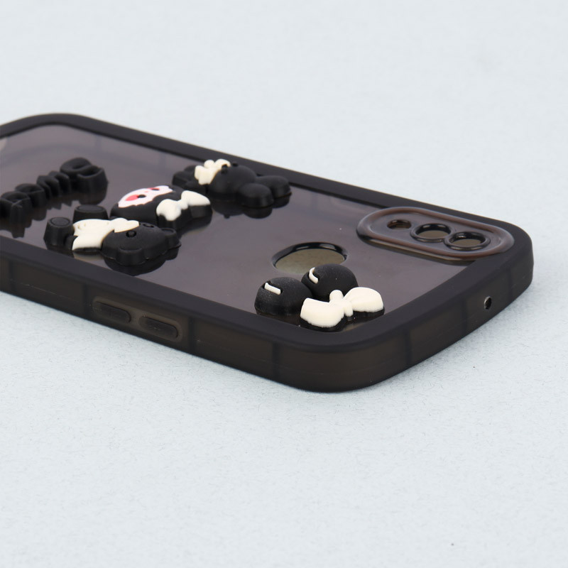 قاب متال ژله ای عروسک برجسته محافظ لنزدار Samsung Galaxy A10s