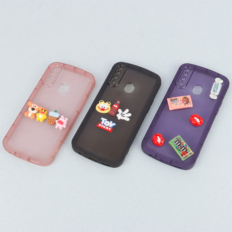 قاب متال ژله ای عروسکی برجسته محافظ لنزدار Samsung Galaxy A20s