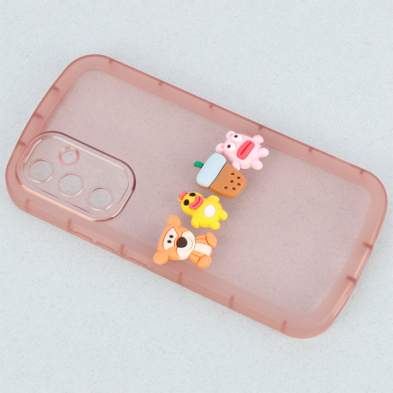 قاب متال ژله ای عروسکی برجسته محافظ لنزدار Samsung Galaxy A54