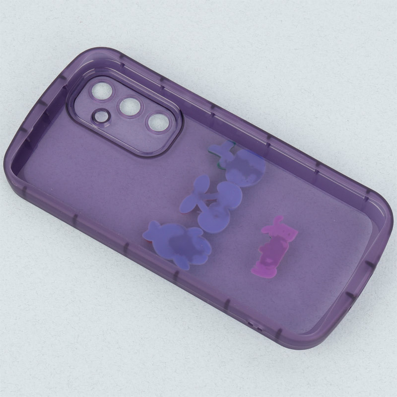 قاب متال ژله ای عروسکی برجسته محافظ لنزدار Samsung Galaxy A54