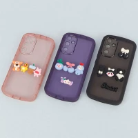 قاب متال ژله ای عروسکی برجسته محافظ لنزدار Samsung Galaxy A54