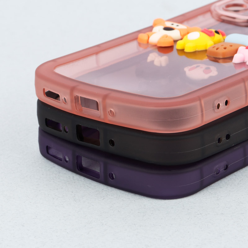 قاب متال ژله ای عروسکی برجسته محافظ لنزدار Samsung Galaxy A54