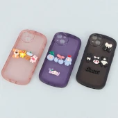قاب متال ژله ای عروسکی برجسته محافظ لنزدار iPhone 13