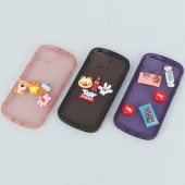 قاب متال ژله ای عروسکی برجسته محافظ لنزدار iPhone 6 / 6s