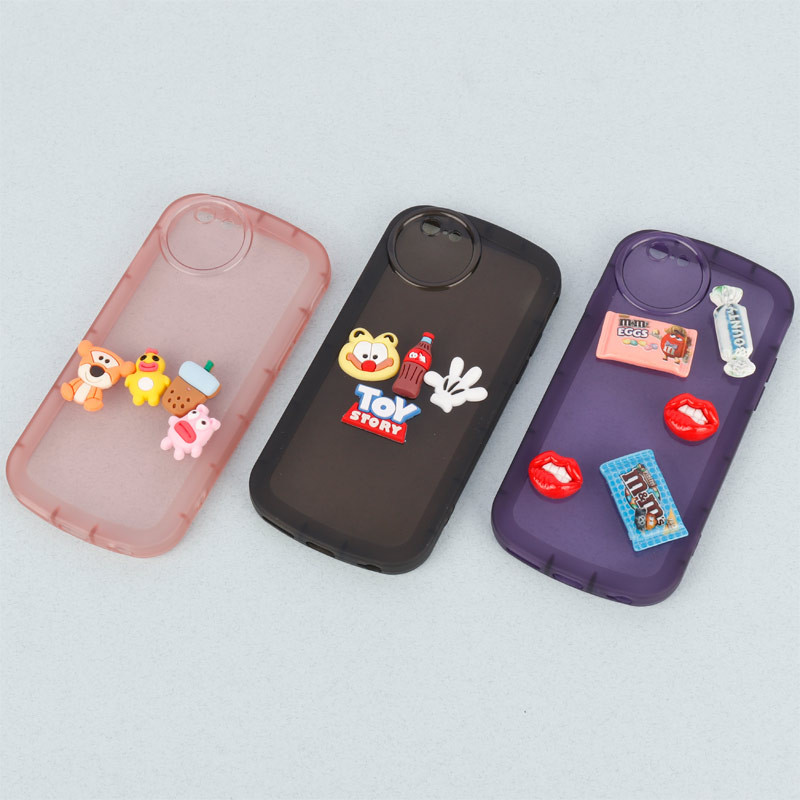 قاب متال ژله ای عروسکی برجسته محافظ لنزدار iPhone 6 / 6s