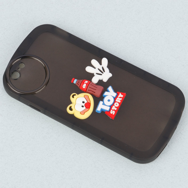 قاب متال ژله ای عروسکی برجسته محافظ لنزدار iPhone 6 / 6s