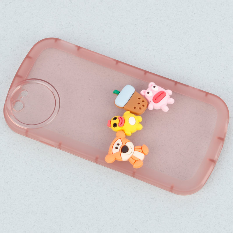 قاب متال ژله ای عروسکی برجسته محافظ لنزدار iPhone 6 / 6s