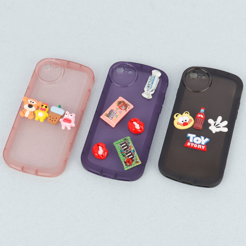 قاب متال ژله ای عروسکی برجسته محافظ لنزدار iPhone 7 / 8 / SE 2020