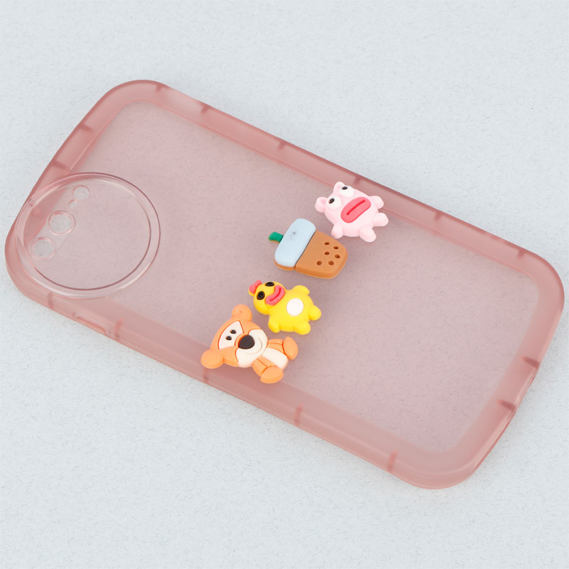 قاب متال ژله ای عروسکی برجسته محافظ لنزدار iPhone 7 Plus / 8 Plus
