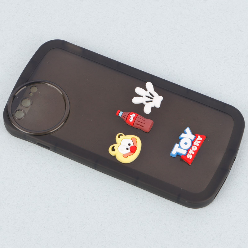 قاب متال ژله ای عروسکی برجسته محافظ لنزدار iPhone 7 Plus / 8 Plus