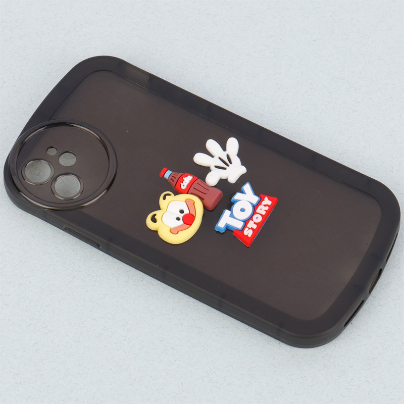 قاب متال ژله ای عروسکی برجسته محافظ لنزدار iPhone 11