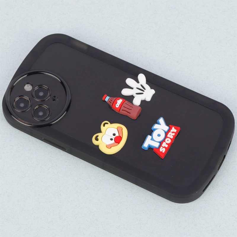 قاب متال ژله ای عروسکی برجسته محافظ لنزدار iPhone 11 Pro