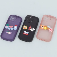 قاب متال ژله ای عروسکی برجسته محافظ لنزدار iPhone 11 Pro