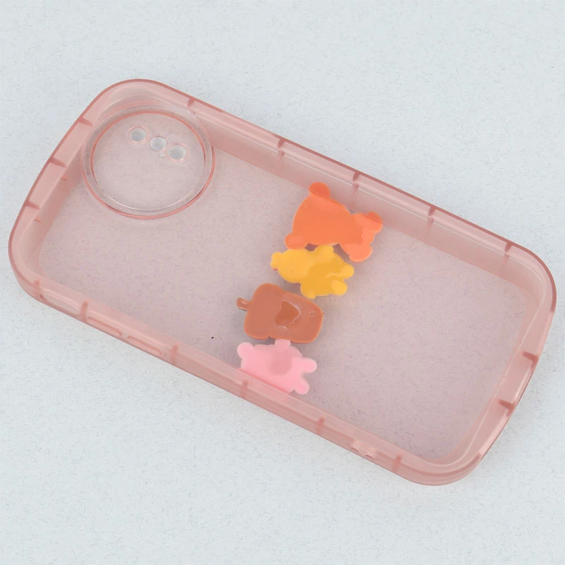 قاب متال ژله ای عروسکی برجسته محافظ لنزدار iPhone X / XS