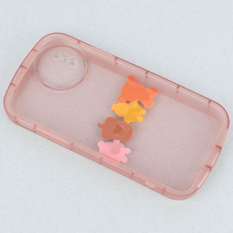 قاب متال ژله ای عروسکی برجسته محافظ لنزدار iPhone X / XS