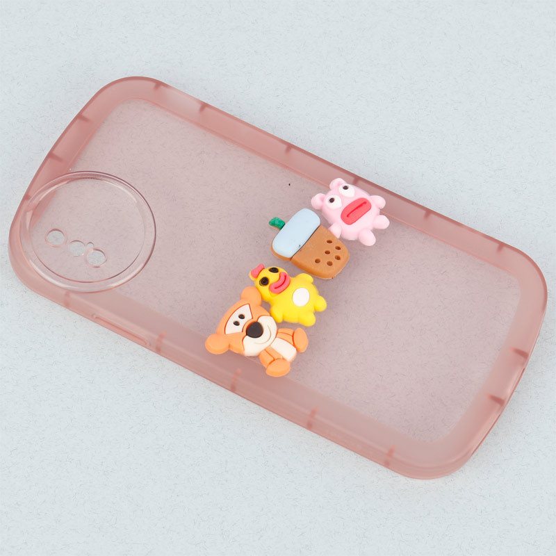 قاب متال ژله ای عروسکی برجسته محافظ لنزدار iPhone X / XS