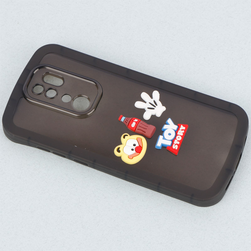 قاب متال ژله ای عروسکی برجسته محافظ لنزدار Xiaomi Redmi Note 8 Pro