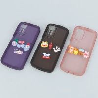 قاب متال ژله ای عروسکی برجسته محافظ لنزدار Xiaomi Redmi Note 11 / 11S 4G