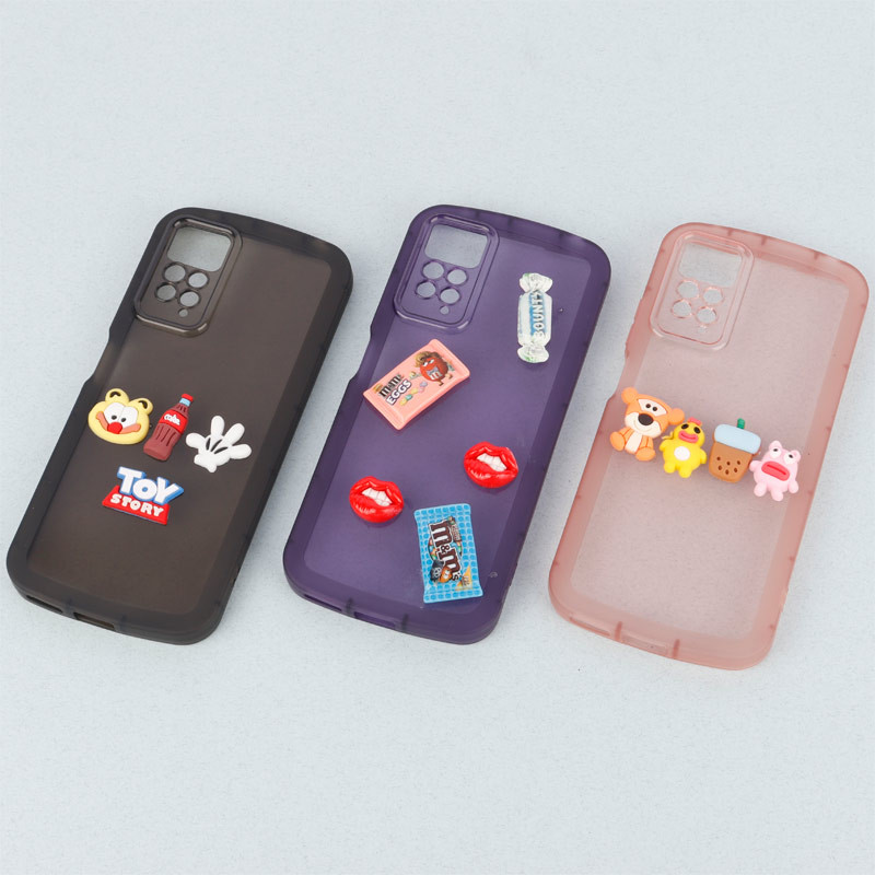 قاب متال ژله ای عروسکی برجسته محافظ لنزدار Xiaomi Redmi Note 12 Pro 4G