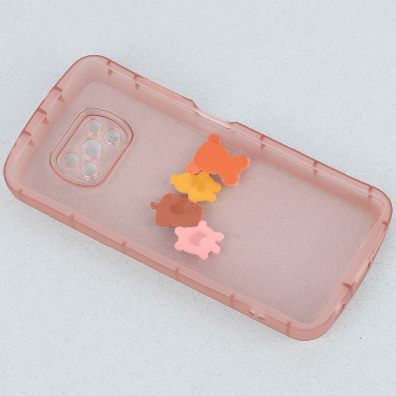 قاب متال ژله ای عروسکی برجسته محافظ لنزدار Xiaomi Poco X3 / X3 NFC / X3 pro