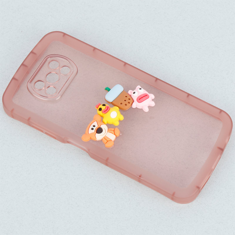 قاب متال ژله ای عروسکی برجسته محافظ لنزدار Xiaomi Poco X3 / X3 NFC / X3 pro