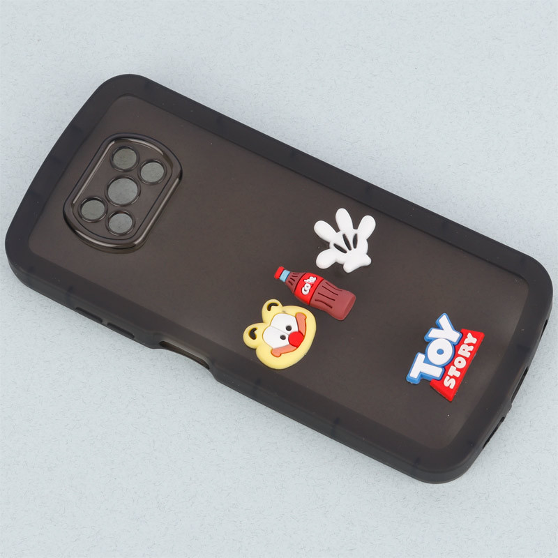 قاب متال ژله ای عروسکی برجسته محافظ لنزدار Xiaomi Poco X3 / X3 NFC / X3 pro