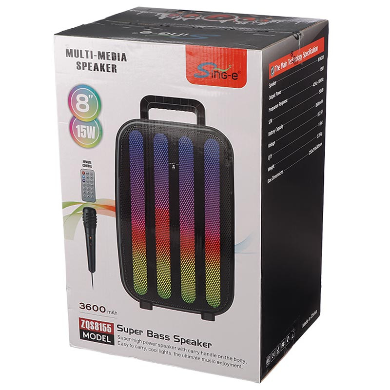اسپیکر بلوتوثی سینگ ای ZQS8155 + میکروفون و ریموت کنترل