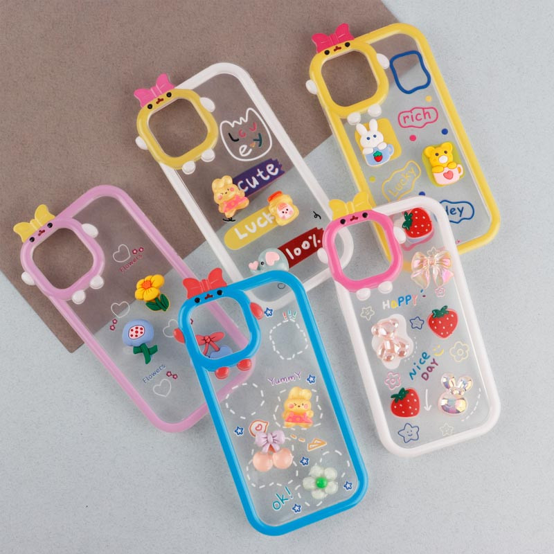 قاب شفاف فانتزی عروسک برجسته iPhone 12