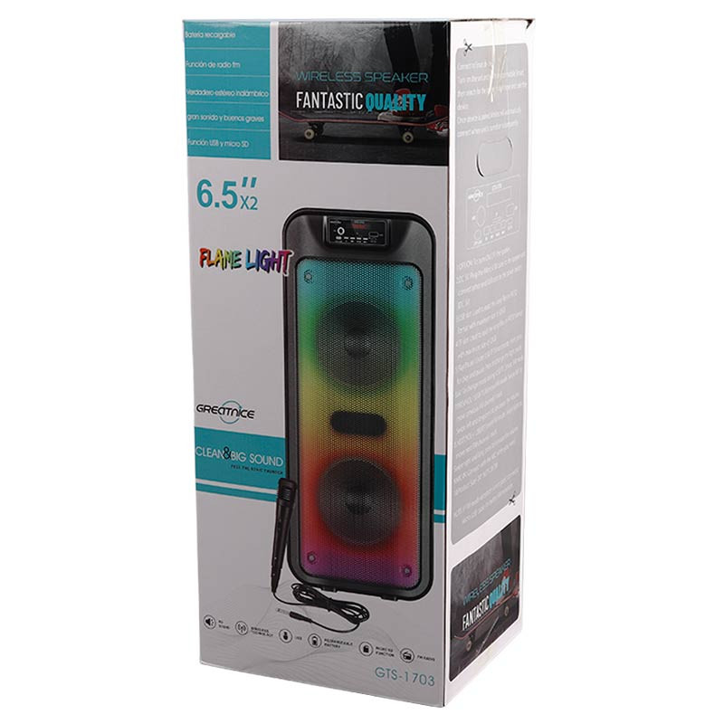 اسپیکر چمدانی بلوتوثی رم و فلش خور Greatnice GTS-1703