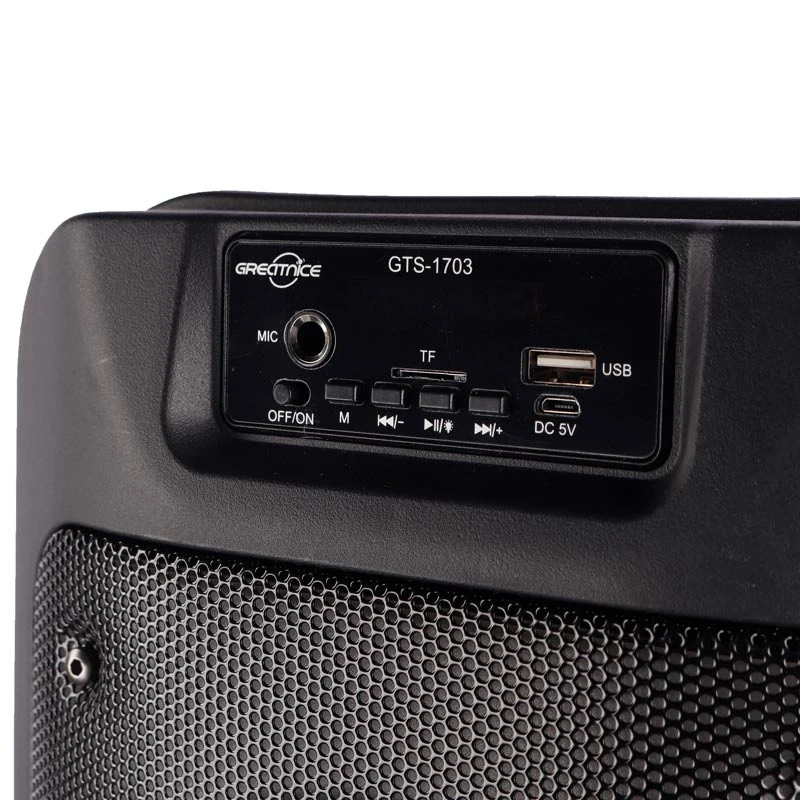 اسپیکر چمدانی بلوتوثی رم و فلش خور Greatnice GTS-1703 + میکروفون
