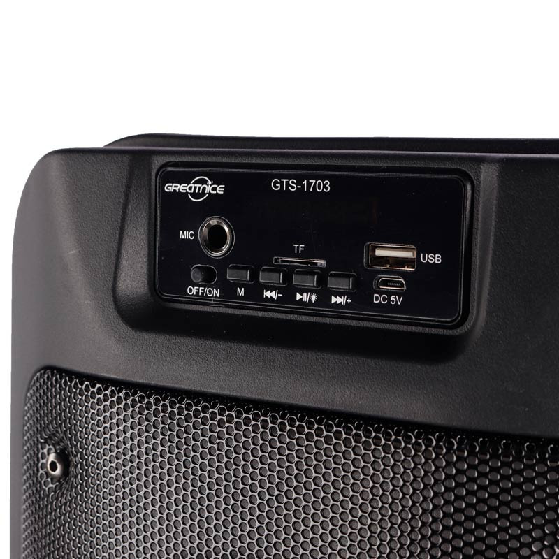 اسپیکر چمدانی بلوتوثی رم و فلش خور Greatnice GTS-1703 + میکروفون