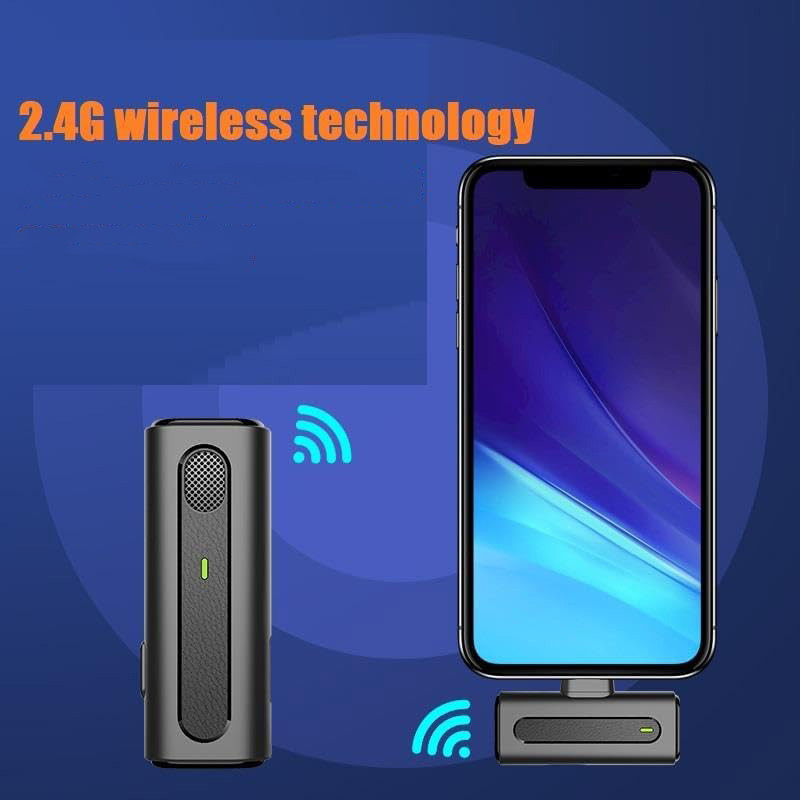 میکروفون یقه ای بی سیم K-91 + تبدیل Type-C to Lightning
