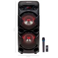 اسپیکر چمدانی بلوتوثی رم و فلش خور Sibraton SBS1104 + میکروفون و ریموت کنترل