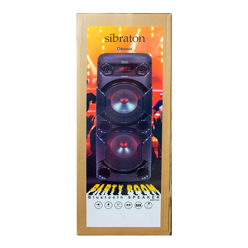 اسپیکر چمدانی بلوتوثی رم و فلش خور Sibraton SBS1104 + میکروفون و ریموت کنترل