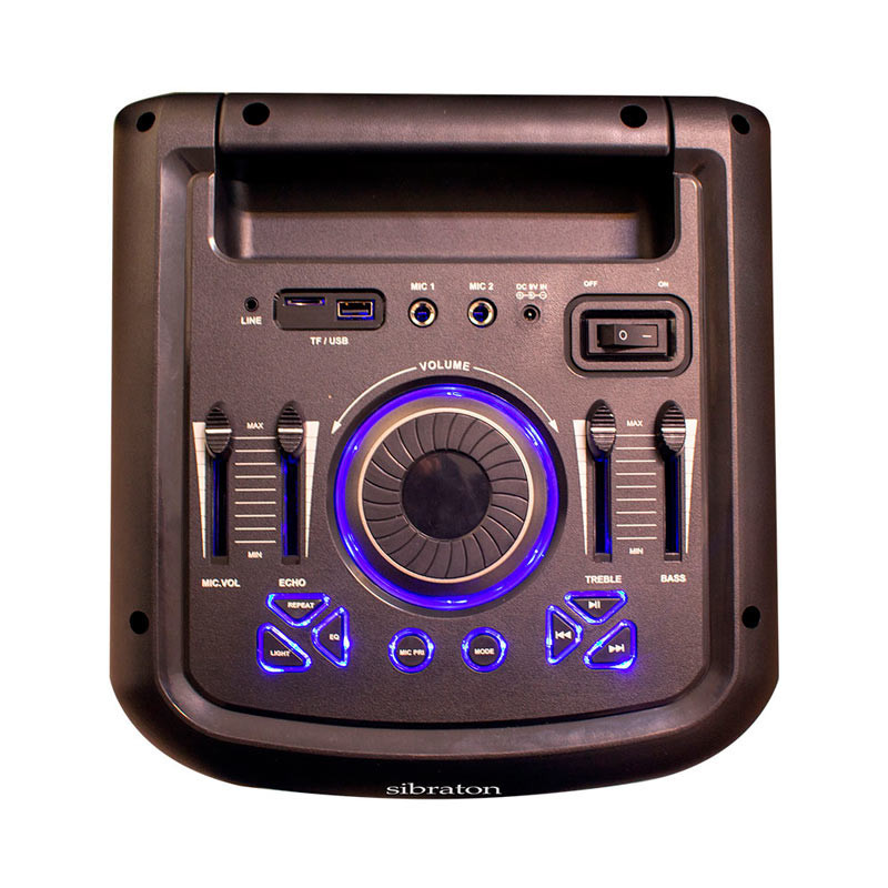 اسپیکر چمدانی بلوتوثی رم و فلش خور Sibraton SBS1104 + میکروفون و ریموت کنترل