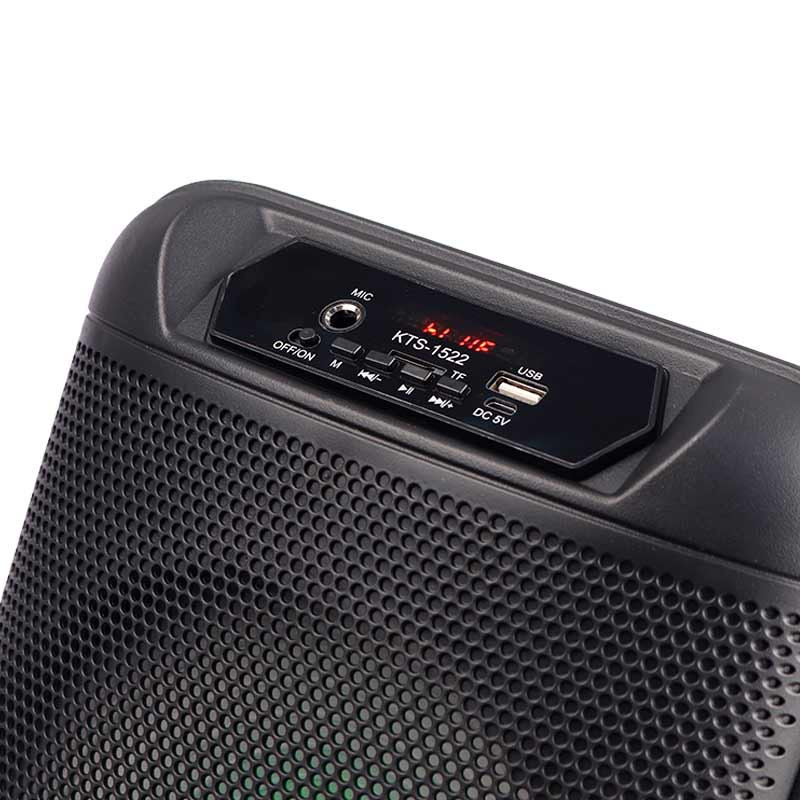 اسپیکر بلوتوثی رم و فلش خور KTS-1522 + میکروفون و ریموت کنترل