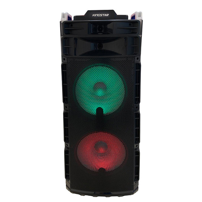 اسپیکر چمدانی بلوتوثی رم و فلش خور KingStar KBS682DJ + میکروفون و ریموت کنترل