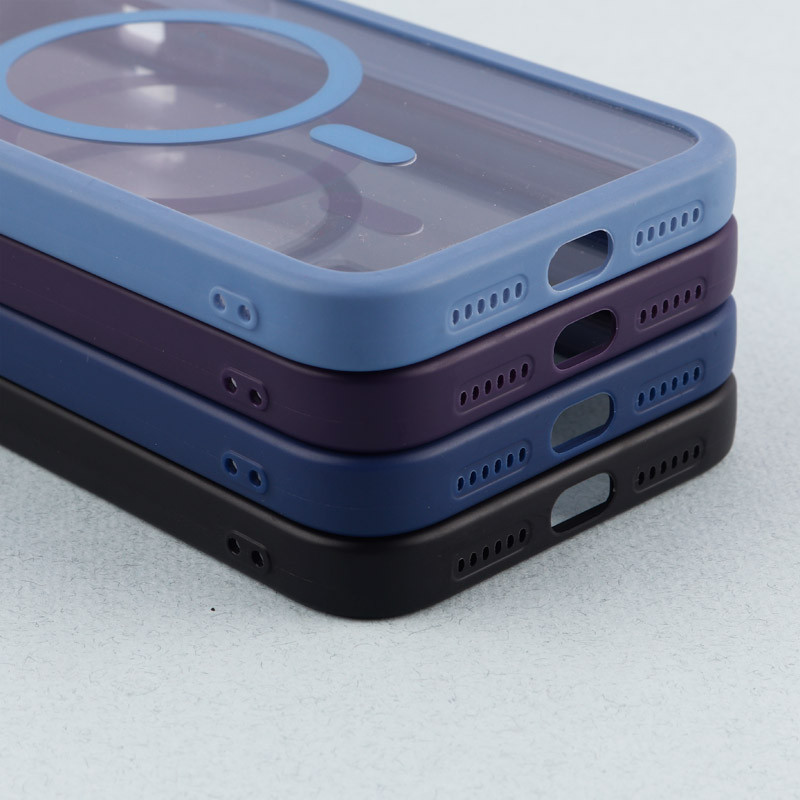 قاب PC شفاف متال ایرون دور رنگی مگ سیف محافظ لنزدار iPhone 11