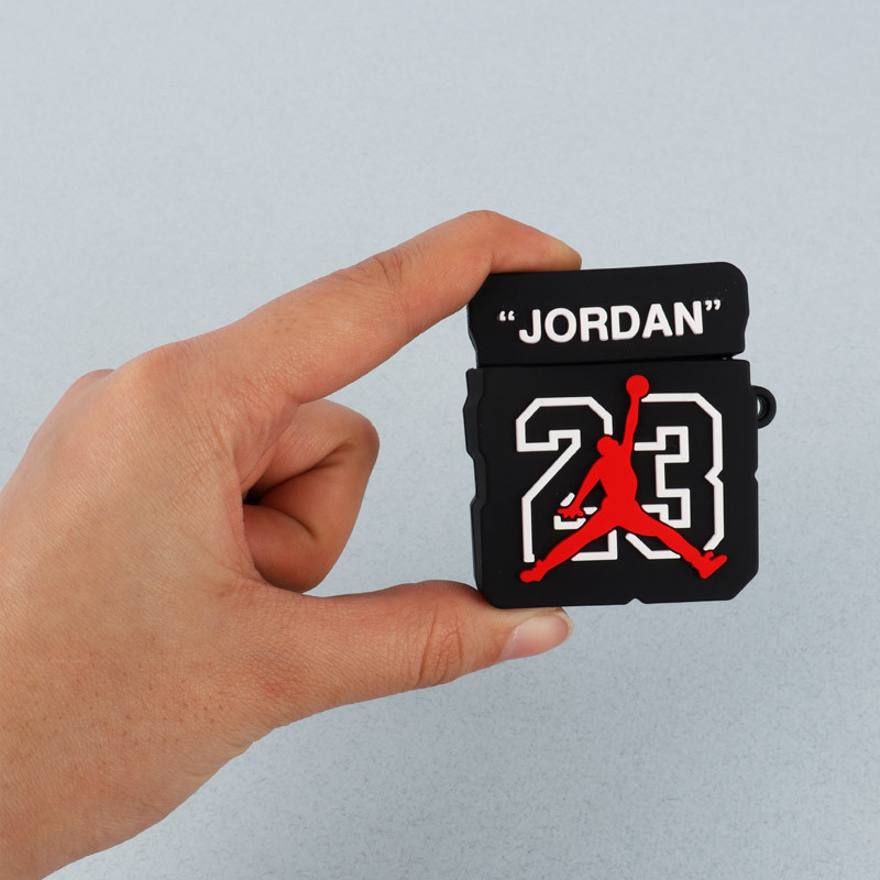 محافظ AirPods 1/2 سیلیکونی Jordan مشکی